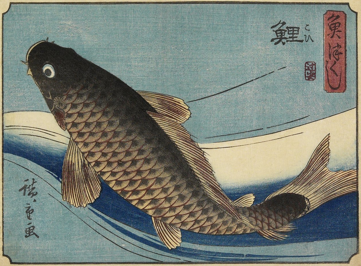 Carp, 1830-1844 de Utagawa Hiroshige