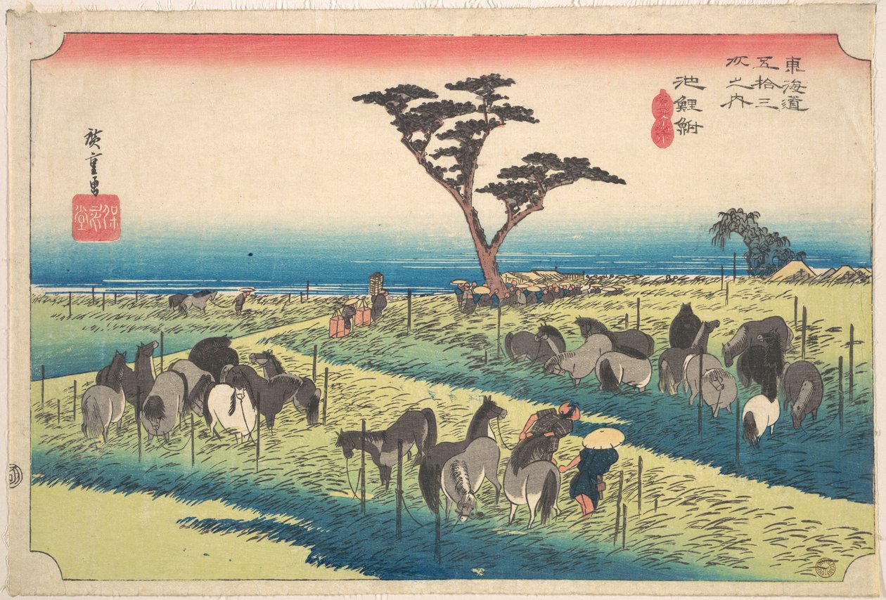 Chiryu, Shuka Uma Ichi de Utagawa Hiroshige
