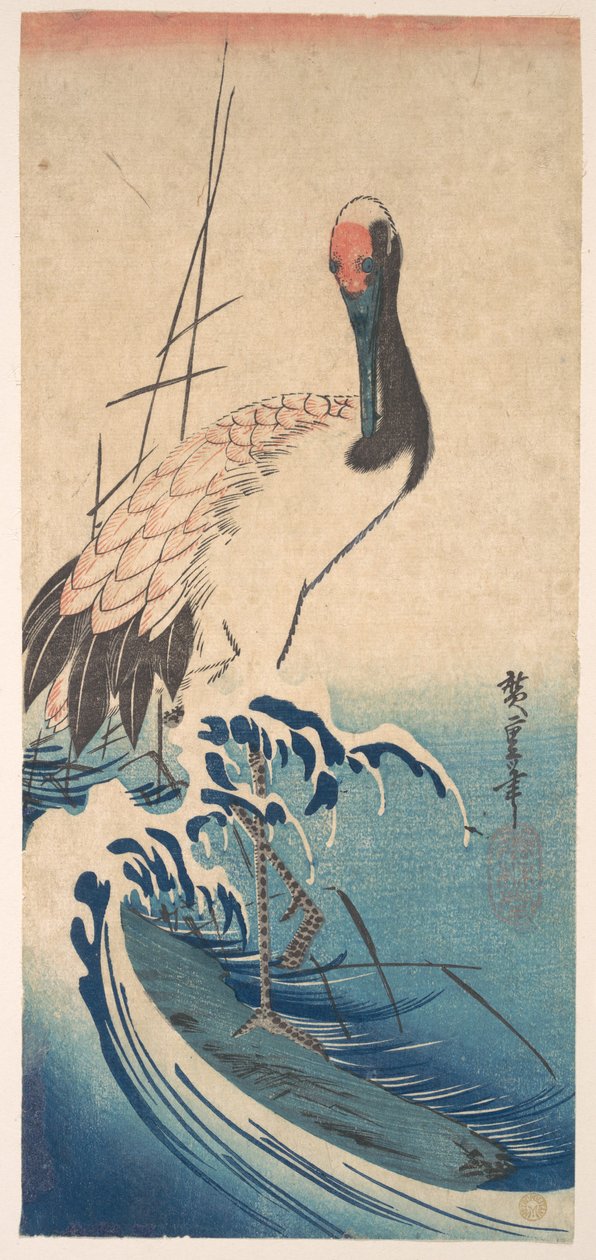 Crane e Surf de Utagawa Hiroshige