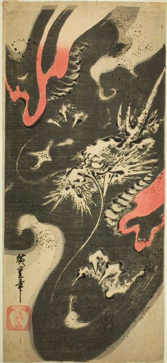 Dragão nas nuvens de Utagawa Hiroshige