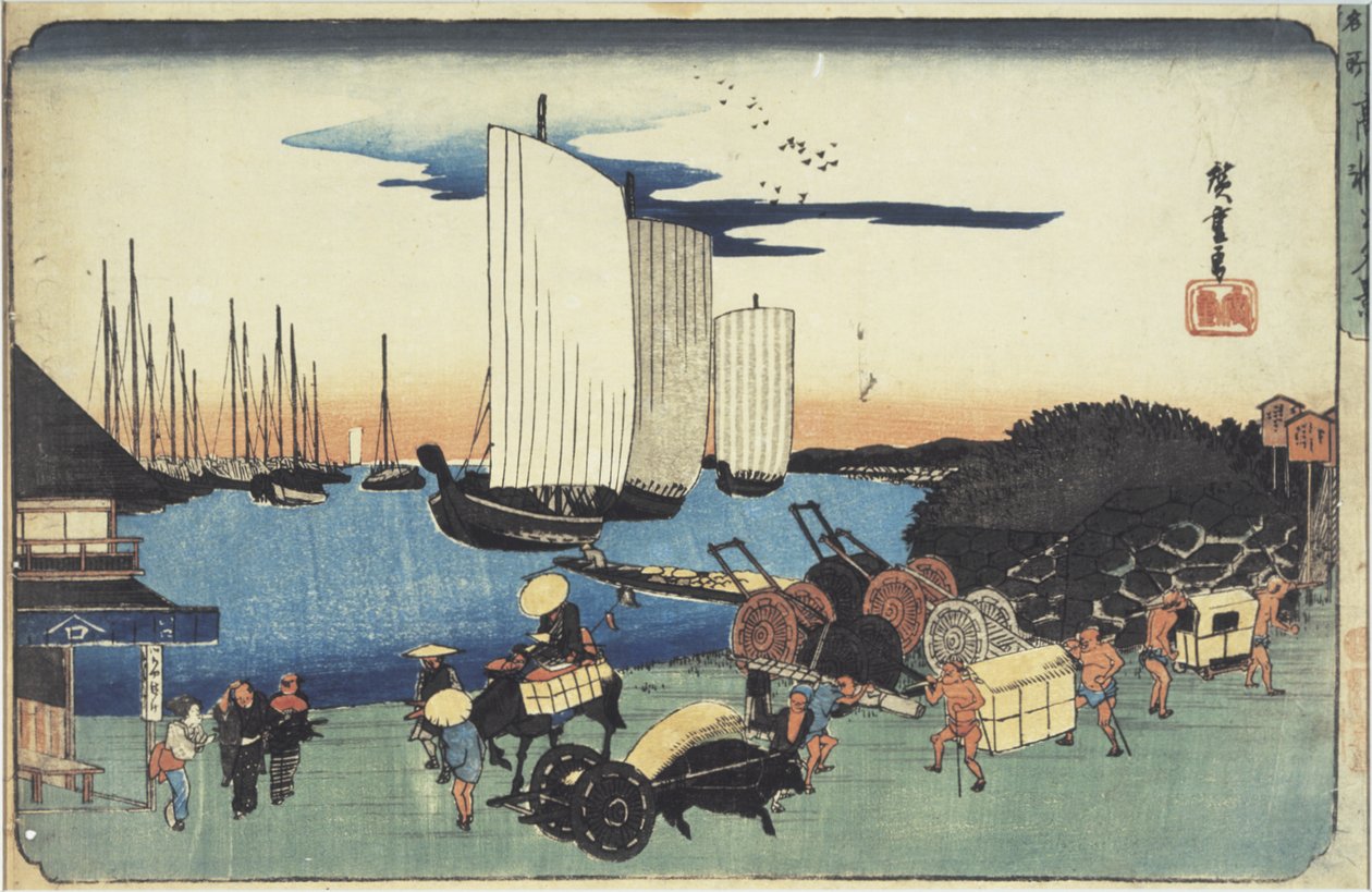 «Vista noturna de Takanawa», da série «Locais famosos da capital oriental» de Utagawa Hiroshige