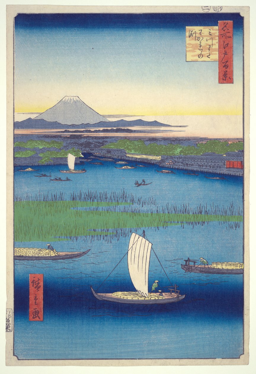 Fairwell Deep at Mitsumata Fork, da série One Hundred Famous Views of Edo de Utagawa Hiroshige