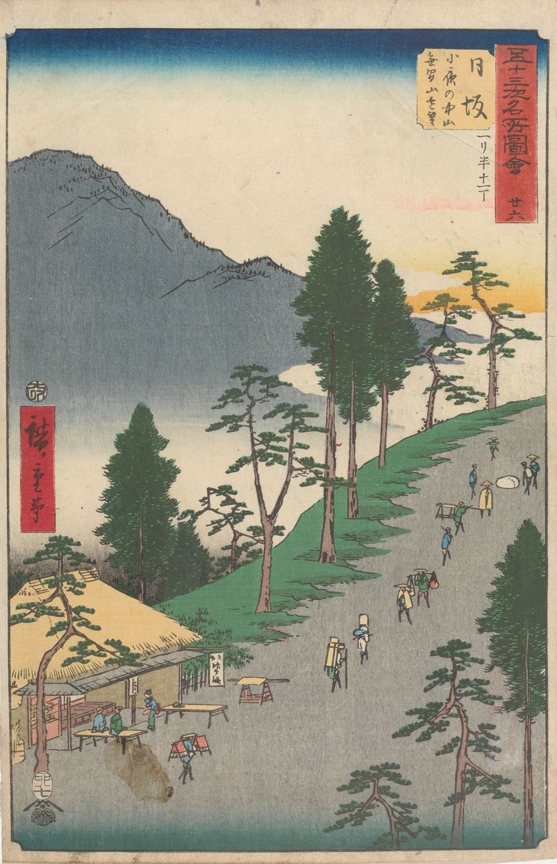 Pontos turísticos famosos das 53 estações de Utagawa Hiroshige