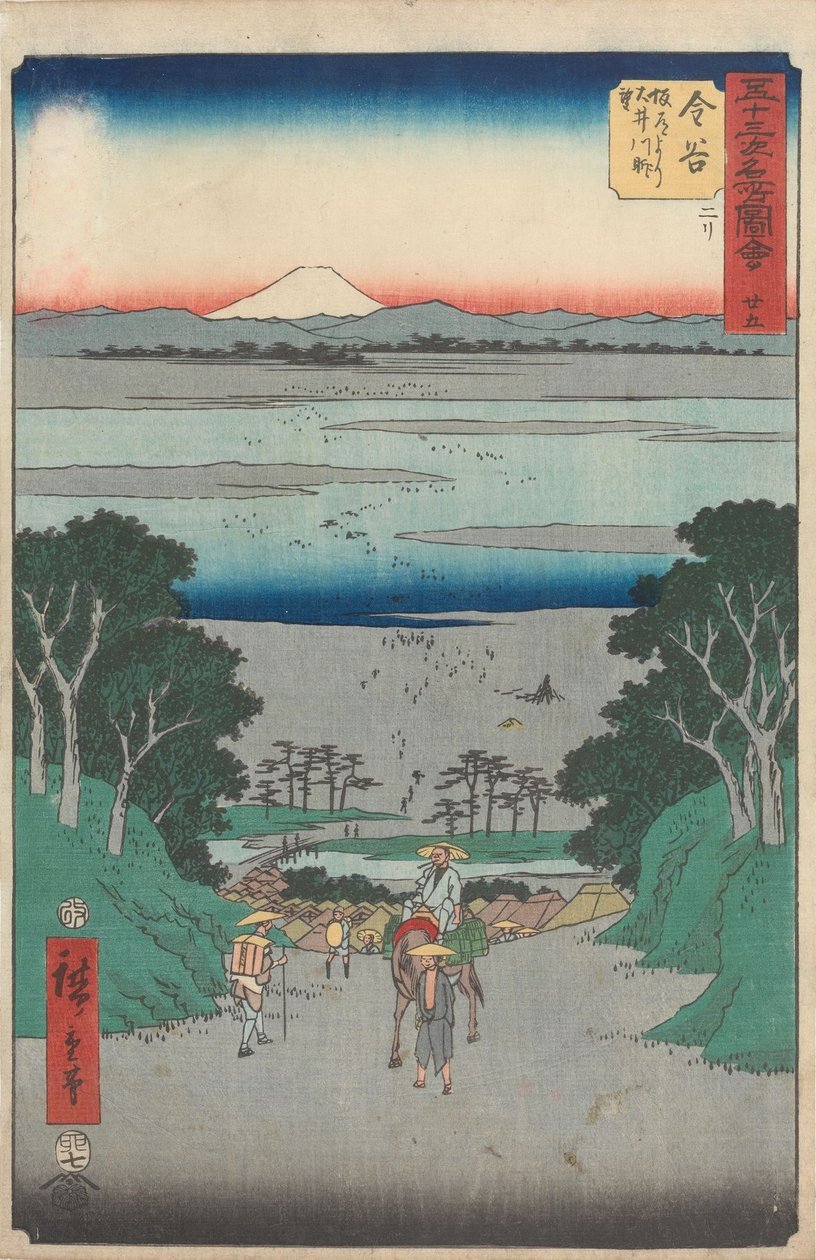 Vistas célebres das cinquenta e três estações de Utagawa Hiroshige