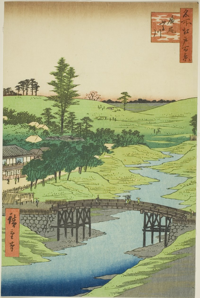 Rive Furukawa, Hiroo (Hiroo Furukawa), da série ``Ridge dre d fa net s view ws of Edo (One Hundred Famous Views of Edo)