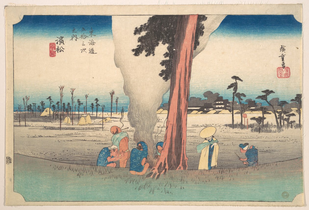 Hamamatsu, vista de Toko de Utagawa Hiroshige