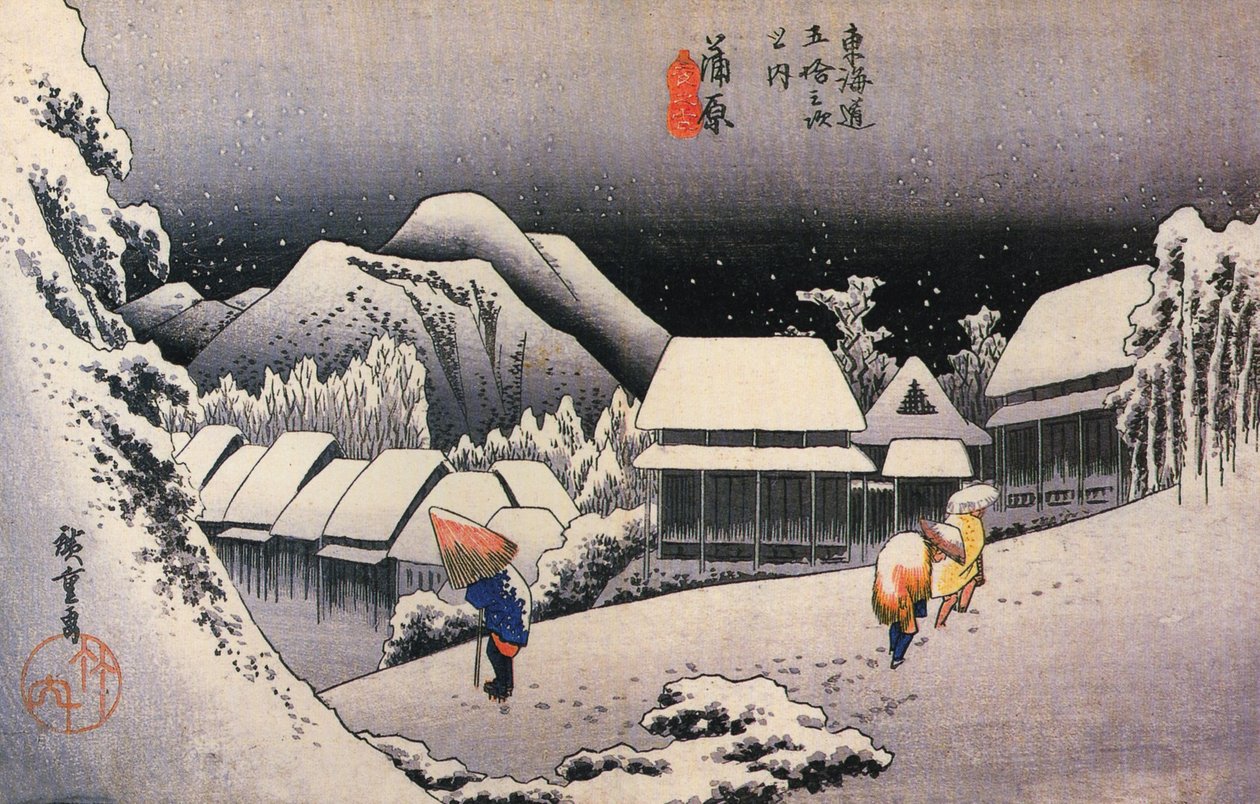 Hiroshige, Uma aldeia na neve de Utagawa Hiroshige