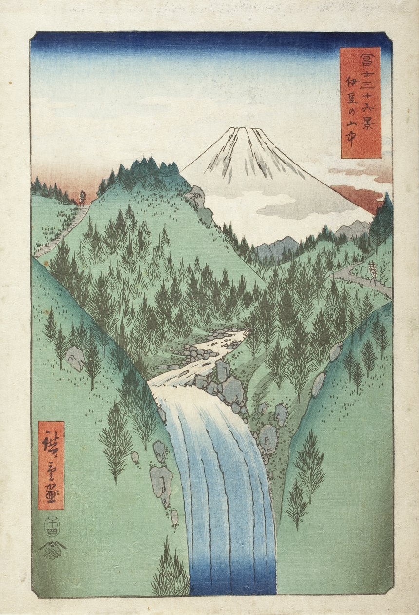 Nas montanhas da província de Izu de Utagawa Hiroshige
