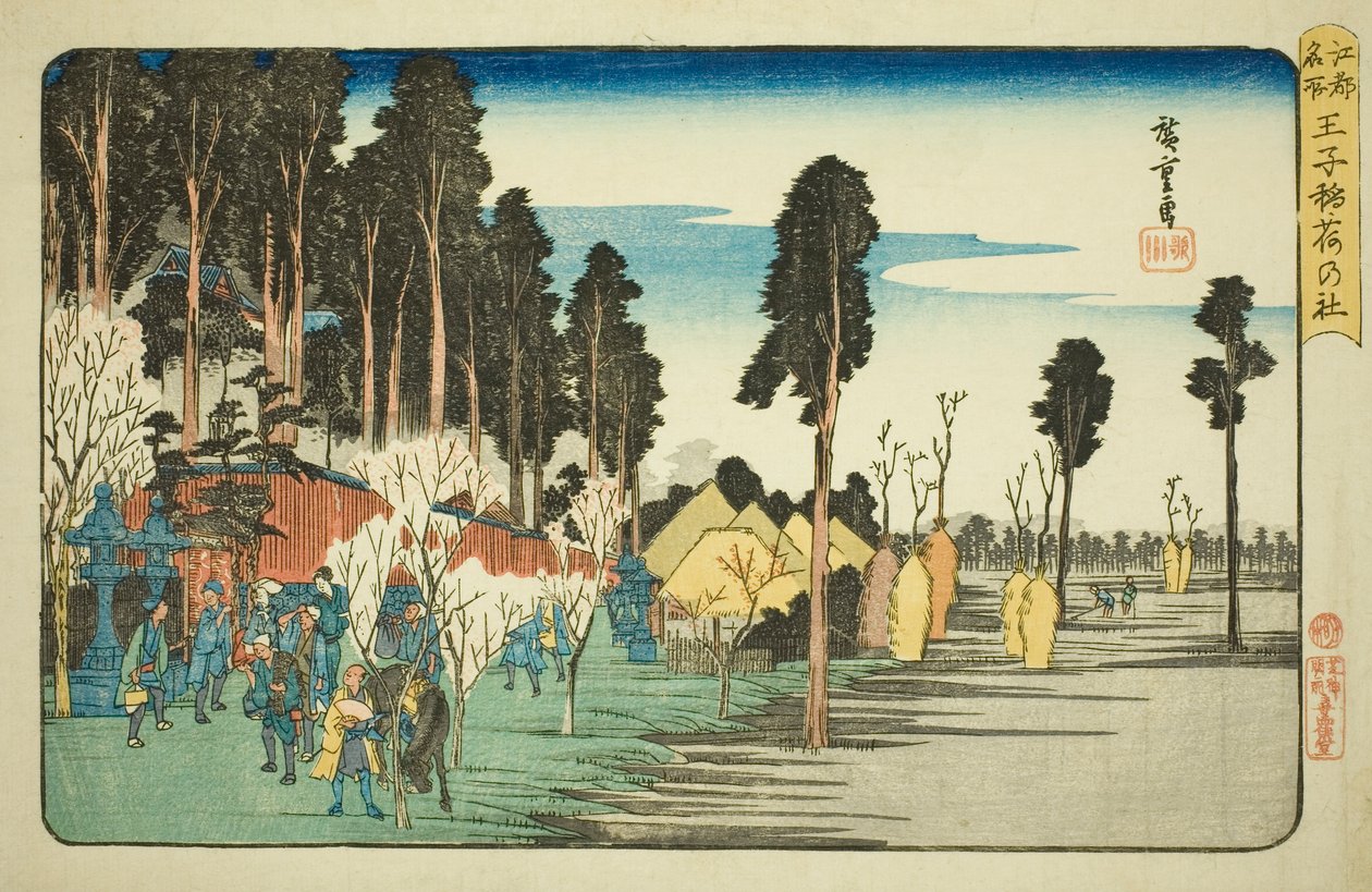 Inari Shine at Uncle (Tio Inari no Yashiro), de Teseries de Utagawa Hiroshige