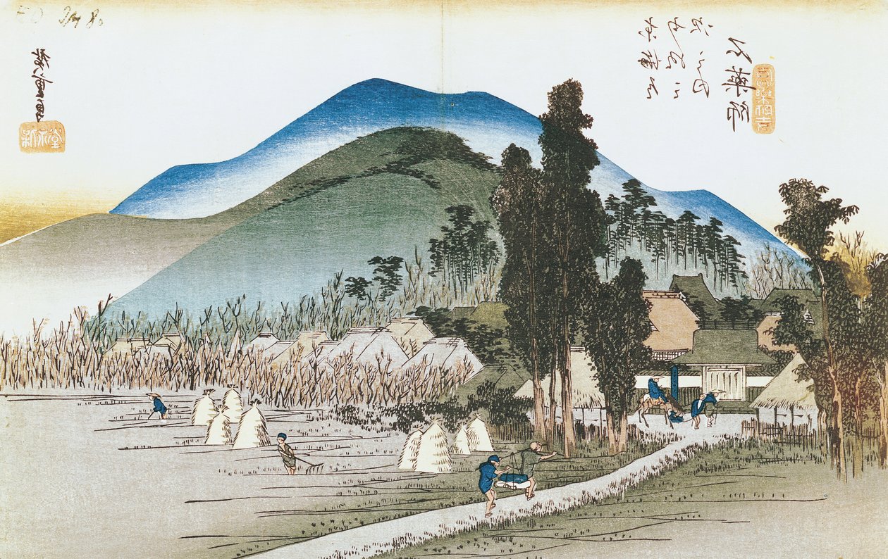 Ishiyakushi, da série &39;53 Estações do Tokaido &39;, 1833-34 (xilogravura) de Utagawa Hiroshige