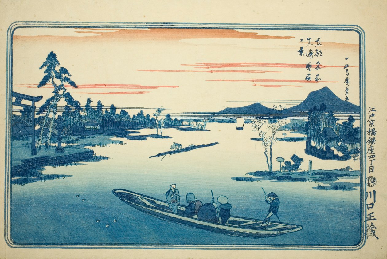 Final da primavera em Massaki (Massaki boshun no kei), da série "Vistas famosas da Capital Oriental (Toto meisho)" de Utagawa Hiroshige