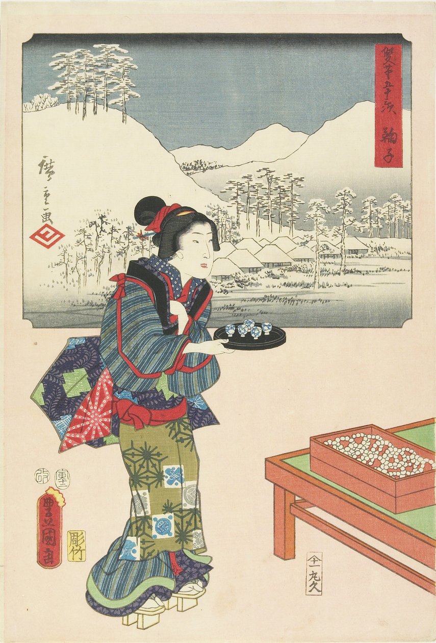 Mariko, dezembro de 1854 de Utagawa Hiroshige