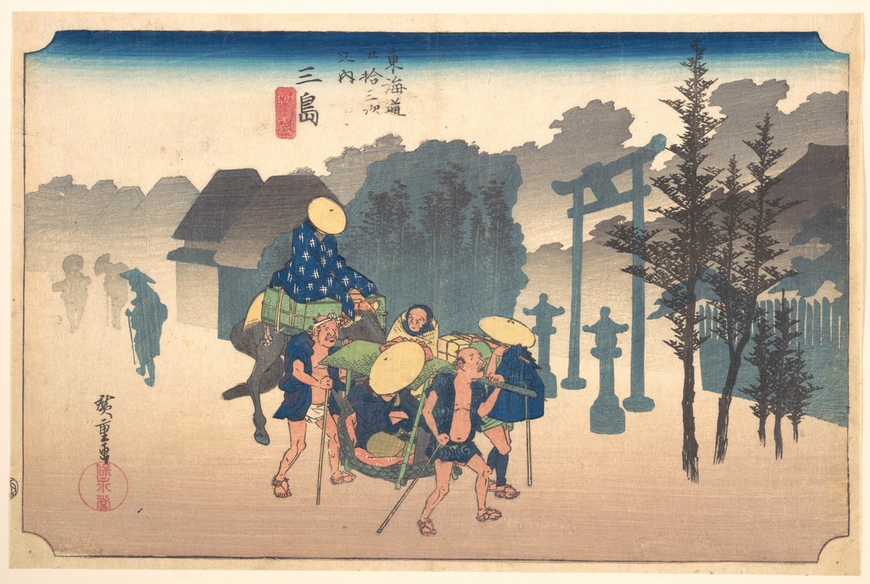 Nevoeiro matinal de Utagawa Hiroshige