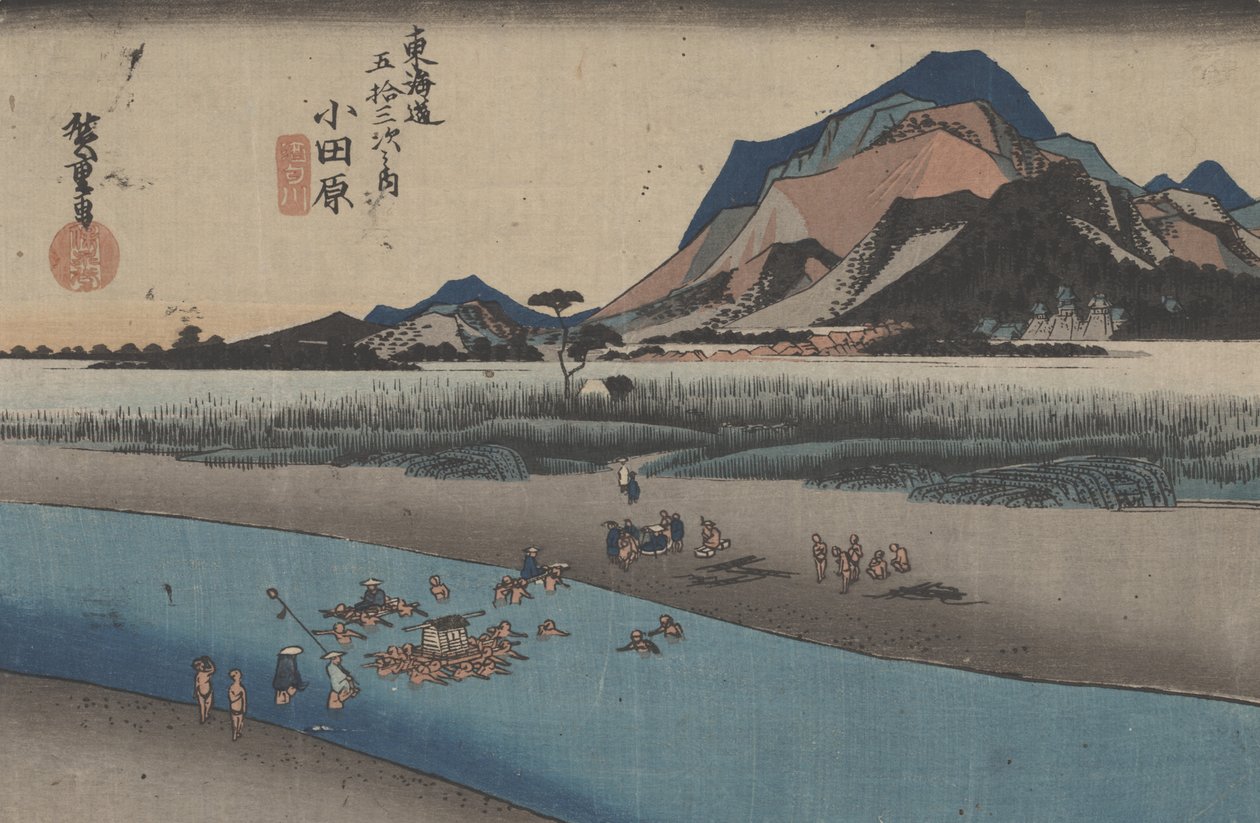 No. 10 &39;Odawara: Rio Sakawa&39; de 53 estações do Tokaido, c.1833 de Utagawa Hiroshige