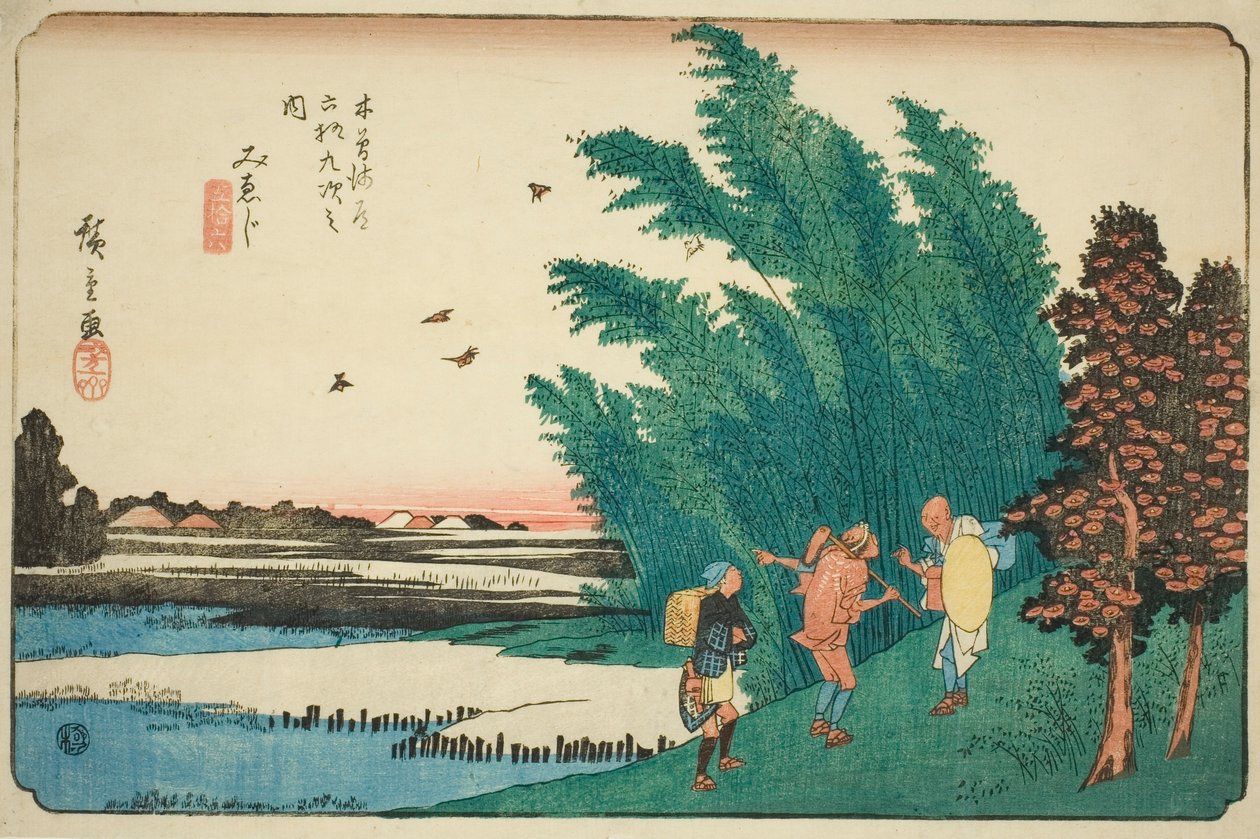 do. 56: Mieji, da série Te s "Shi x t y ne s t on s f te kisokaid" de Utagawa Hiroshige