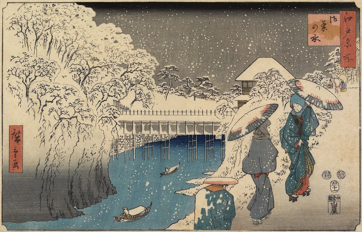 Ochanomizu, novembro de 1853 de Utagawa Hiroshige