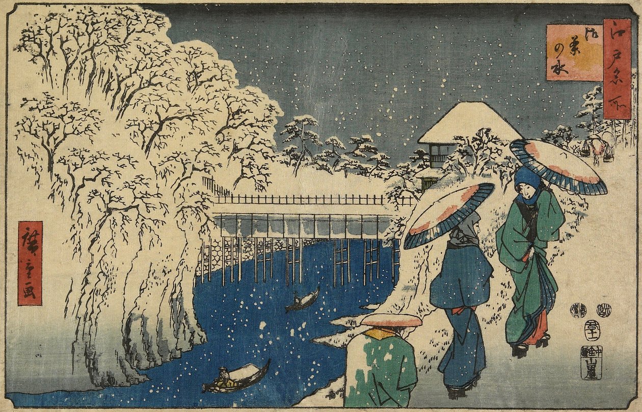Ochanomizu, novembro de 1853 de Utagawa Hiroshige