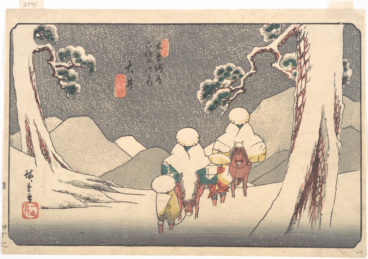 Estação de Ōi de Utagawa Hiroshige