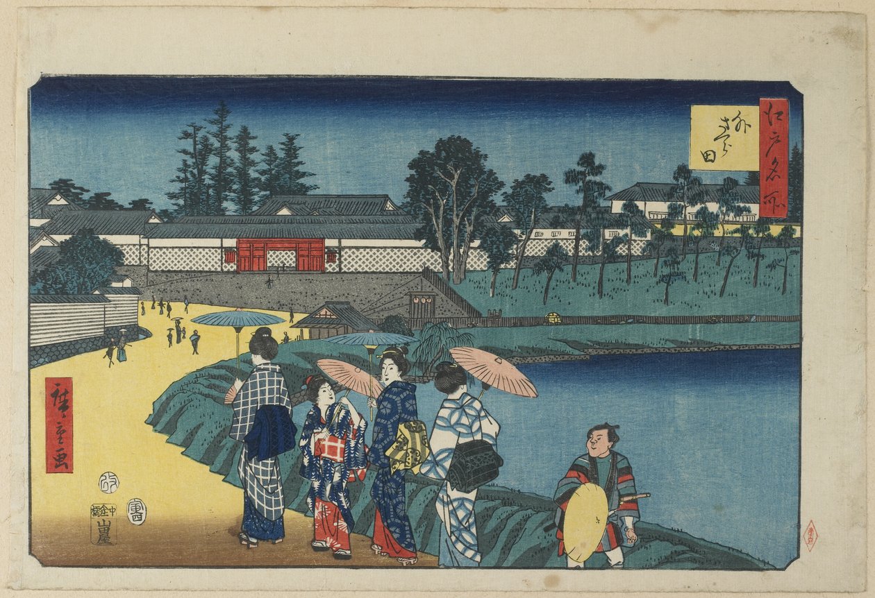 Sakurada exterior, abril de 1854 de Utagawa Hiroshige