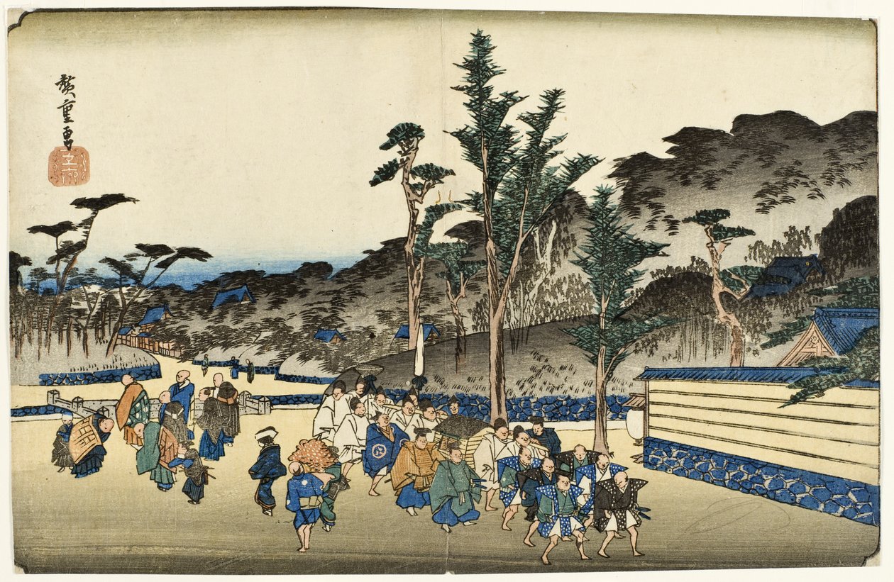 Bairros de Zōjōji, em Shiba de Utagawa Hiroshige