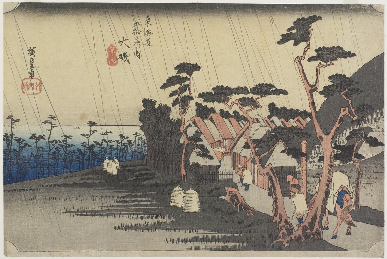 Chuva da Princesa Tora, O_iso, c. 1833 de Utagawa Hiroshige