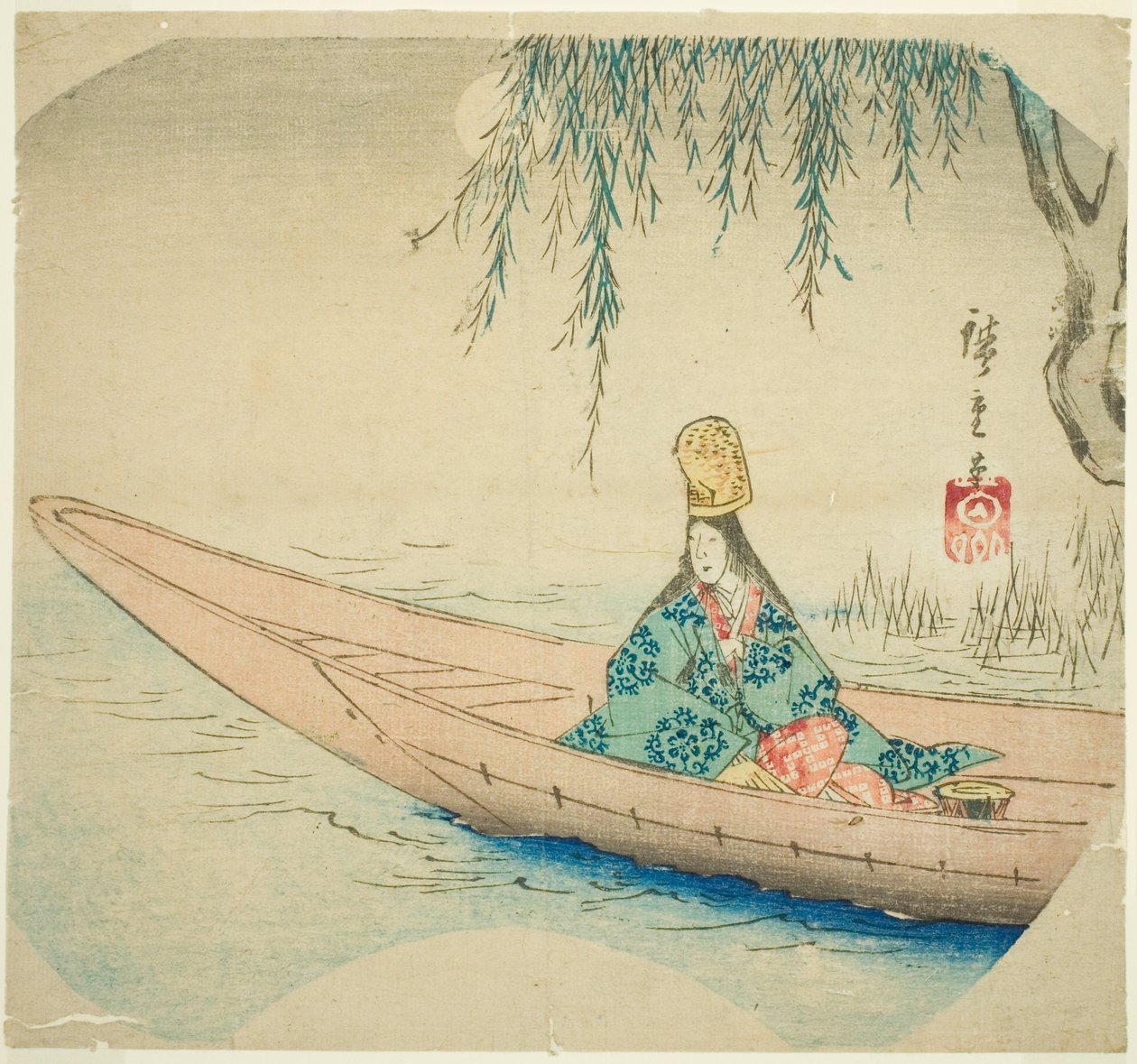Membro da Dançarina do Hakubyo Asazuma Boa t de Utagawa Hiroshige