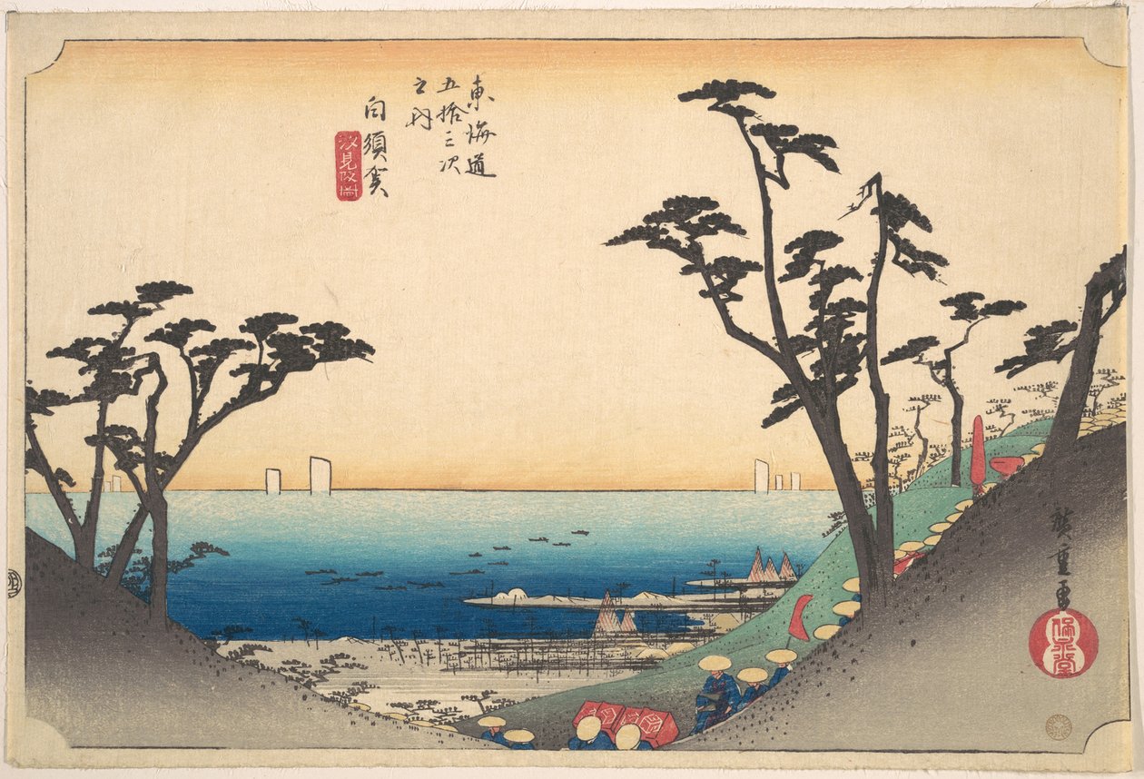 Shirasuka, Shio-mi Zaka de Utagawa Hiroshige
