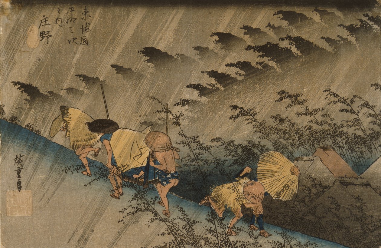 Shōno: Chuva Torrencial de Utagawa Hiroshige