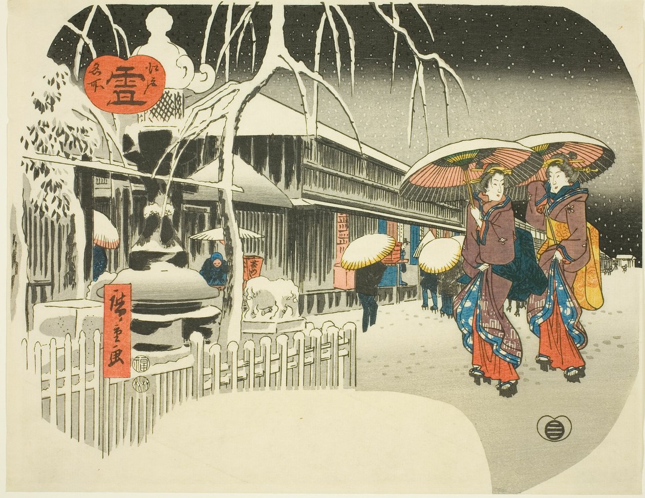 Snow (Yuki), da série "Lugares Famosos de Edo (Edo meisho)" de Utagawa Hiroshige
