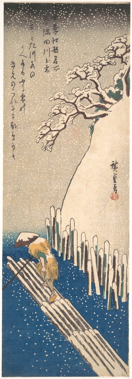Neve no rio Sumida de Utagawa Hiroshige