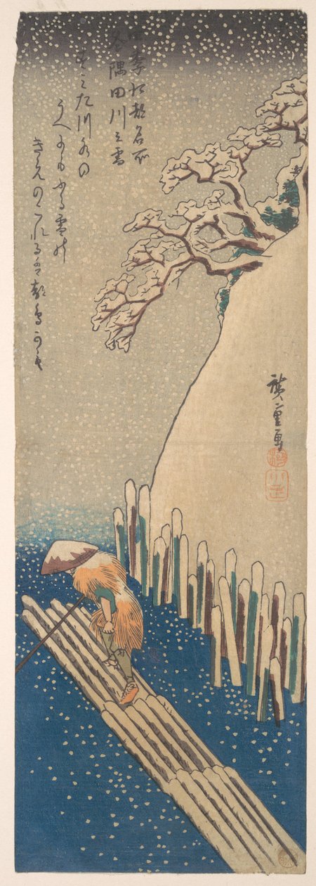 Schnee am Sumida-Fluss de Utagawa Hiroshige