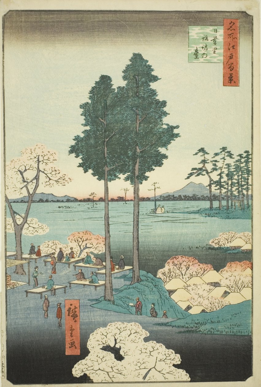 Suwa Buff em Nippori (Nippori Suwanodai), da série ``Ridge dre d fa net s view ws of Edo (One Hundred Famous Views of Edo)