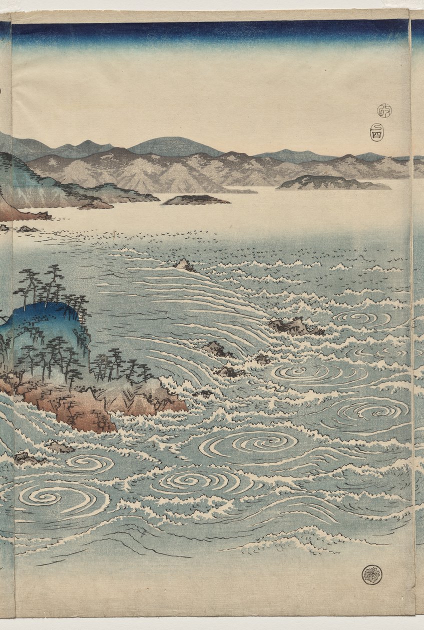 Os redemoinhos de Awa de Utagawa Hiroshige