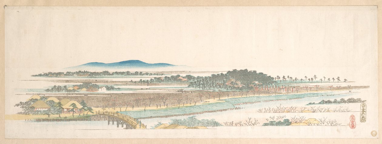 Vista da Floresta de Azuma de Utagawa Hiroshige