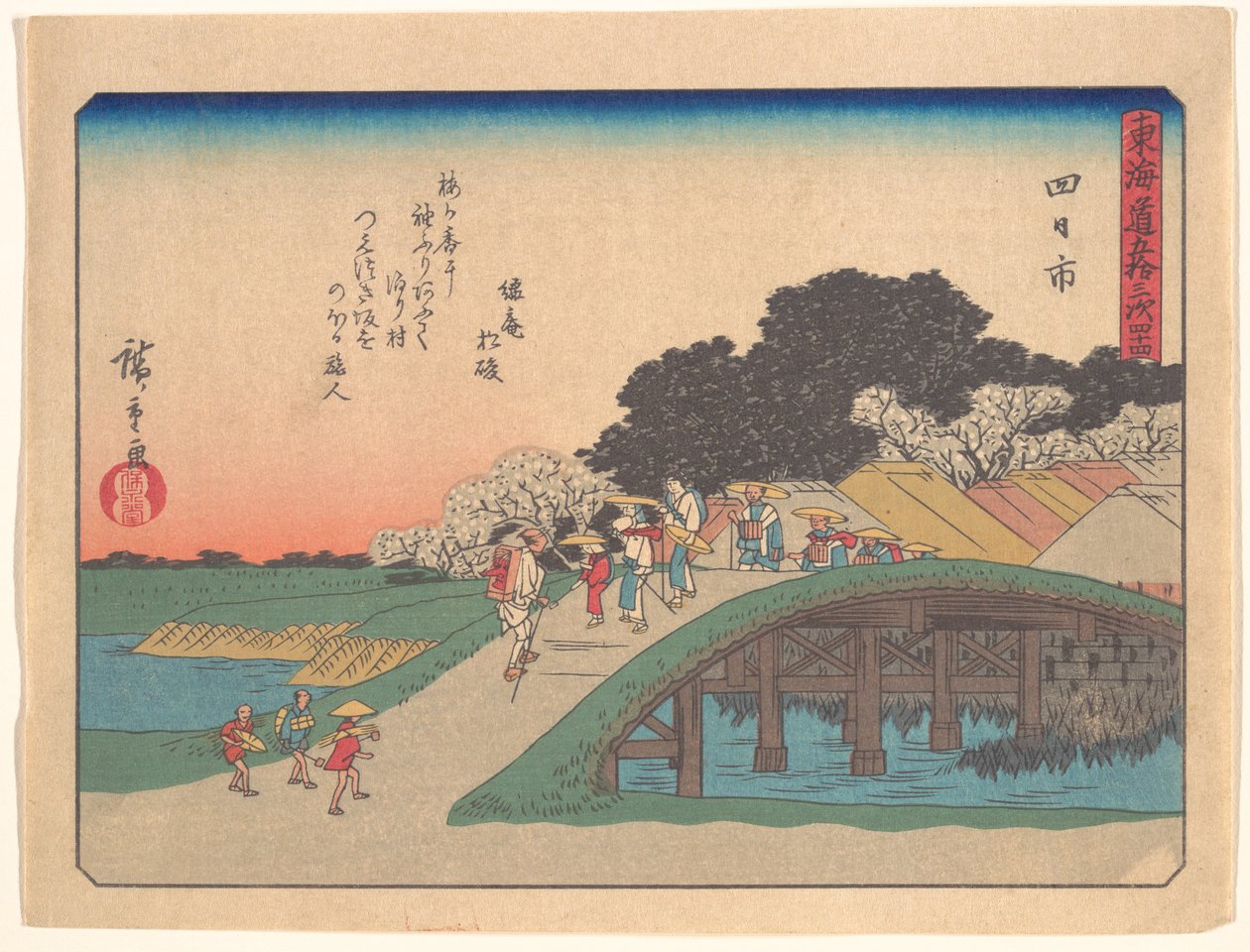 Yokkaichi, da série «As 53 Estações da Estrada Tōkaidō» de Utagawa Hiroshige