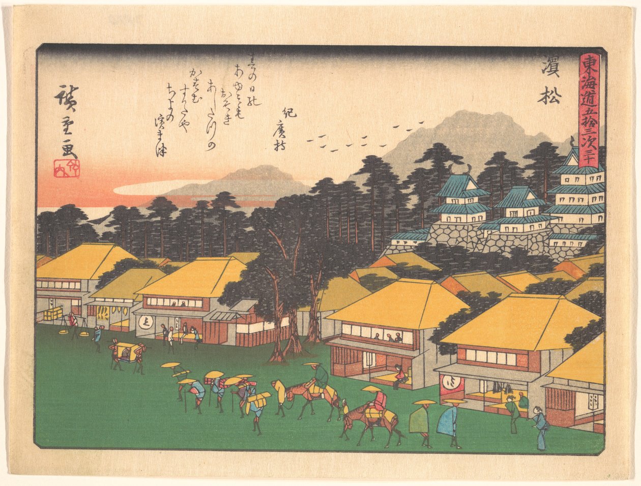 As cinquenta e três estações do Tōkaidō - Hamamatsu de Utagawa Hiroshige