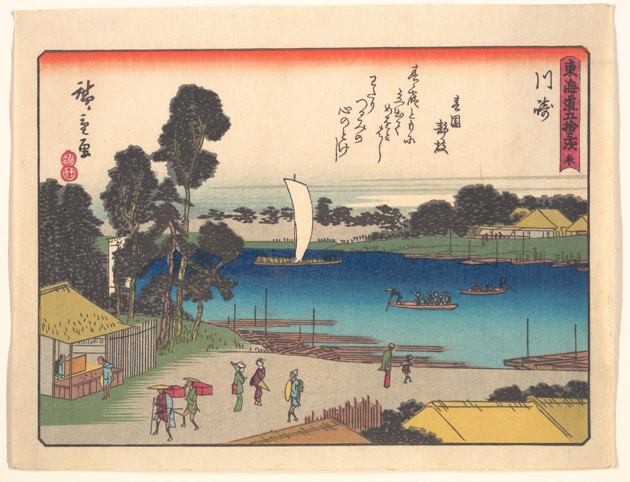 As 53 Estações da Rota Tōkaidō: Kawasaki de Utagawa Hiroshige
