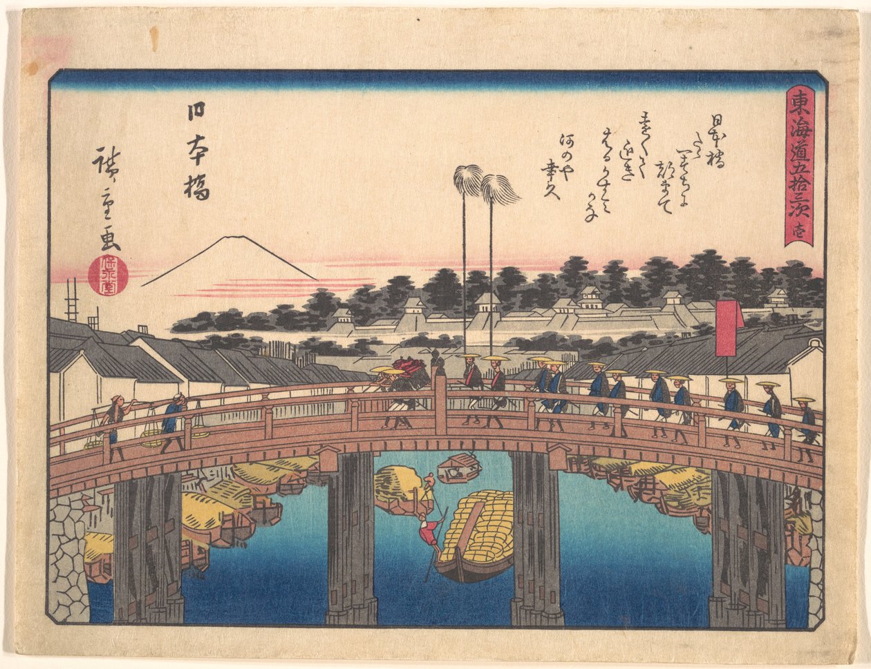 As cinquenta e três estações do Tokaido - Nihonbashi de Utagawa Hiroshige