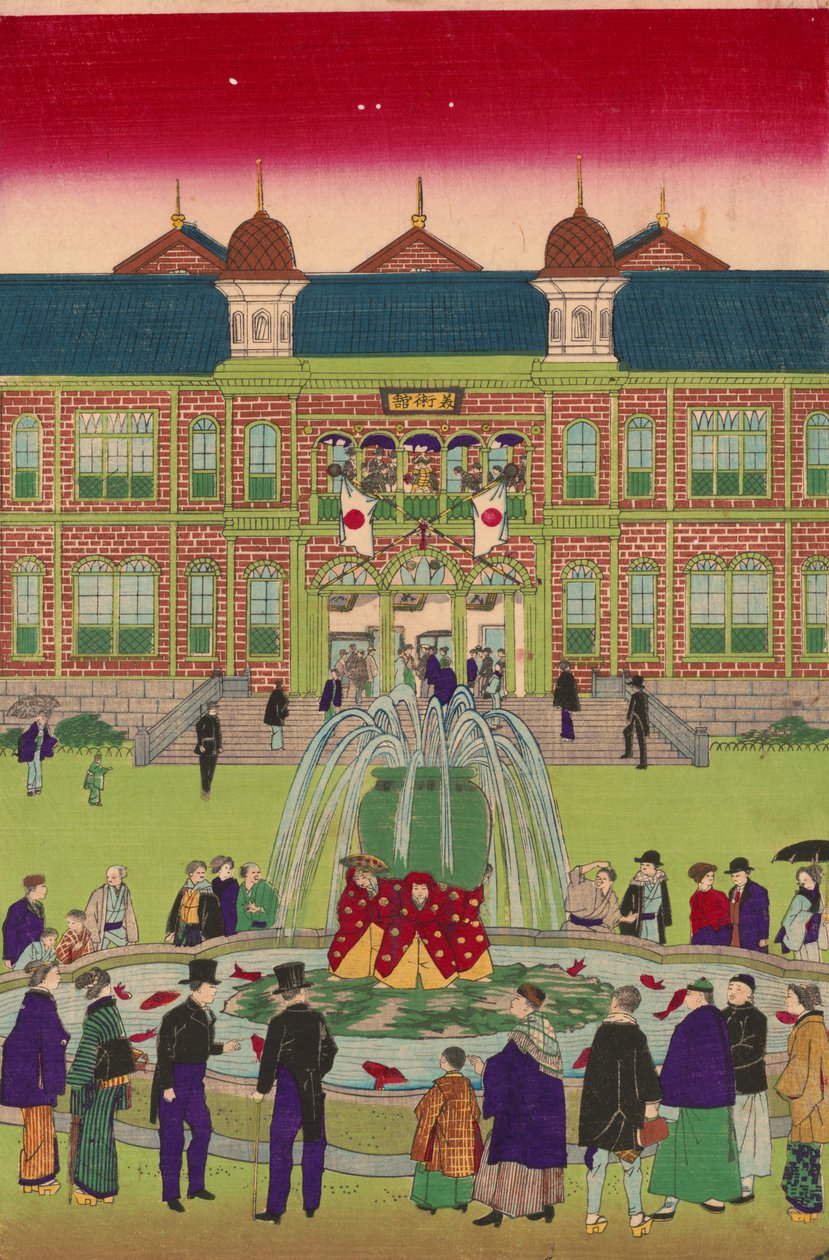 Segunda exposição industrial nacional no Parque Ueno de Utagawa Hiroshige III