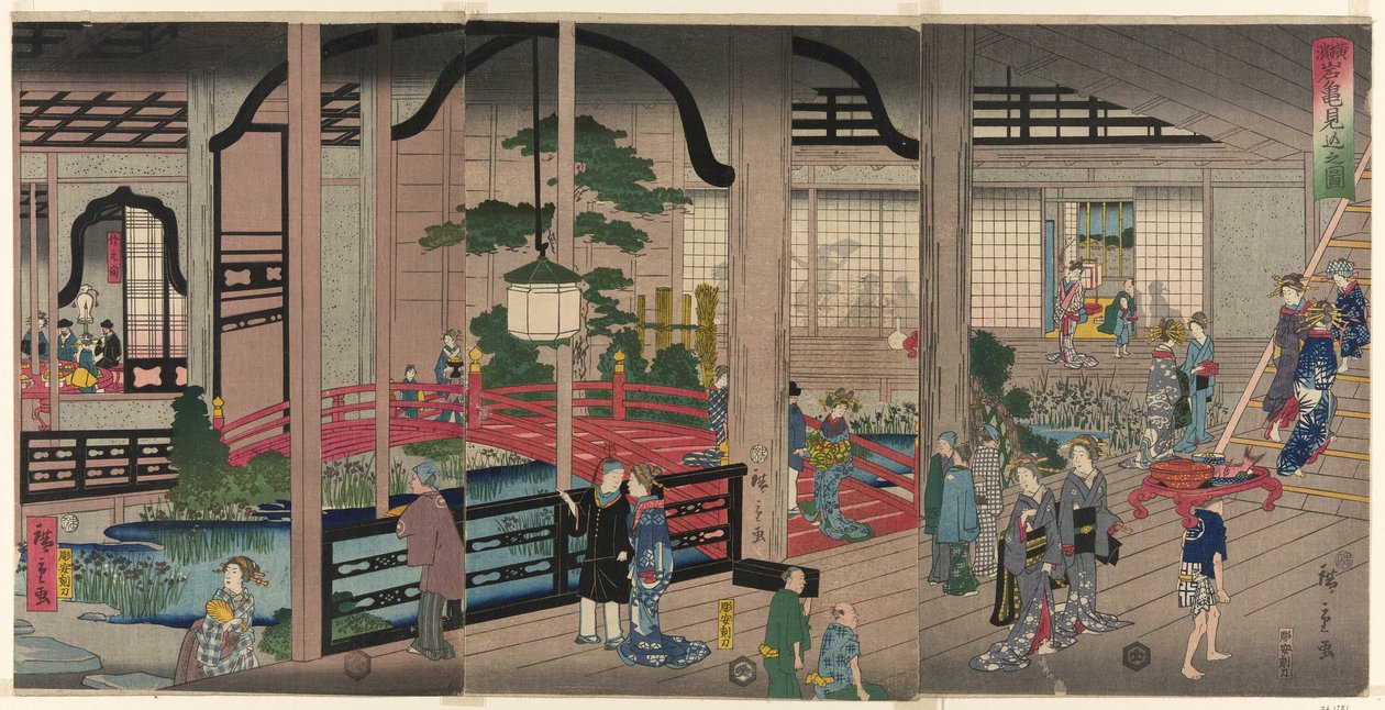 Pessoas inteligentes Yokohama de Utagawa Hiroshige II