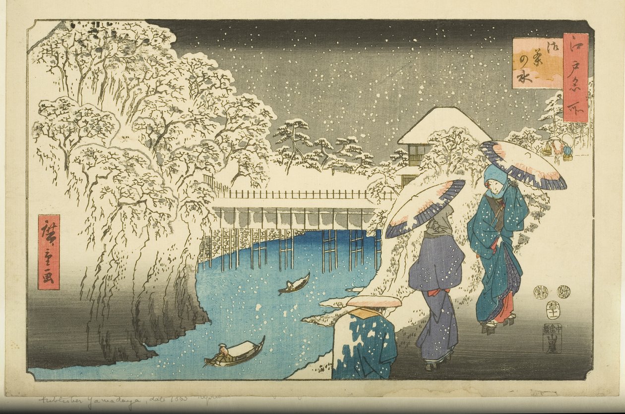 Ochanomizu (impressão em bloco de madeira a cores) de Utagawa II Hiroshige