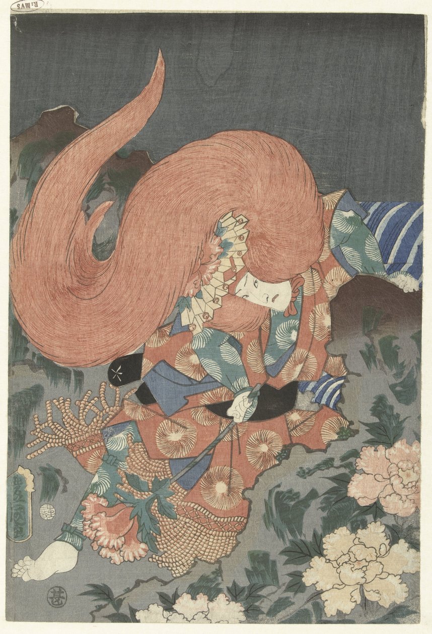 Actor como dançarino leão de Utagawa Kunisada (I)