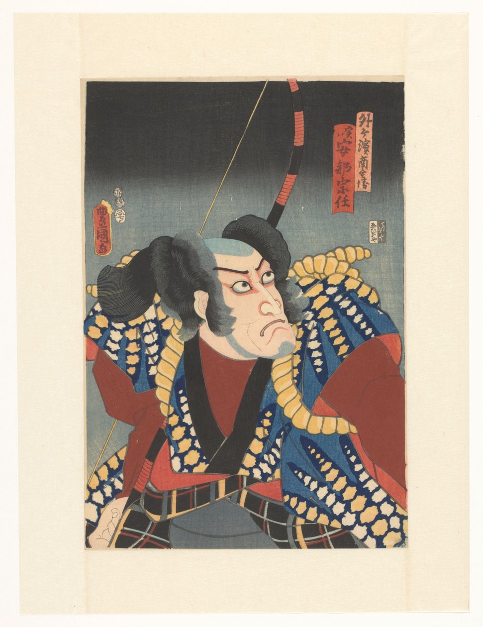 Sotogahama no Nambei com laço nas costas de Utagawa Kunisada (I)