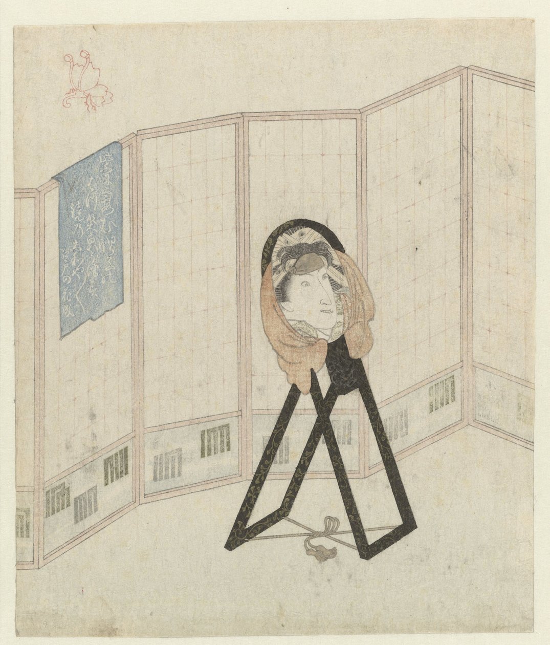 Espelho na divisória do quarto de Utagawa Kunisada (I)