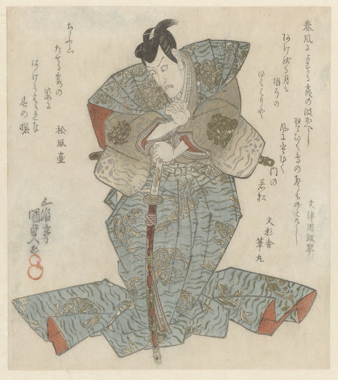Senhor Permanente em Azul Sobre-Kimono de Utagawa Kunisada (I)