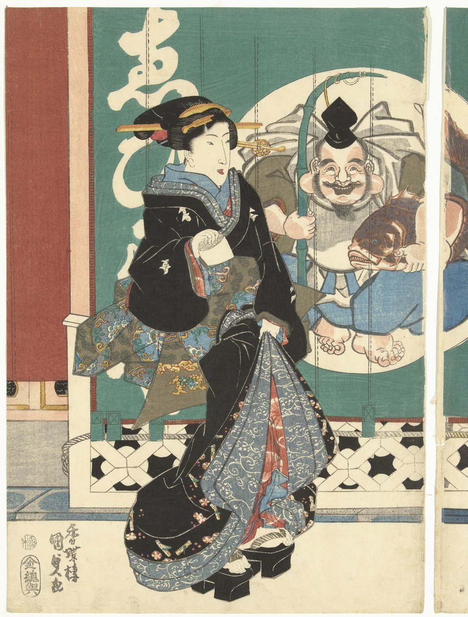 Mulheres na loja Ebisuya de Utagawa Kunisada (I)