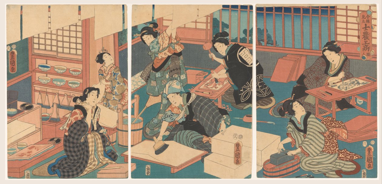 As mulheres fazem fotos de Utagawa Kunisada (I)
