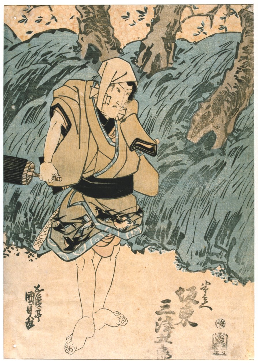 O ator, Bando Mitsugoro, 1844 de Utagawa Kunisada