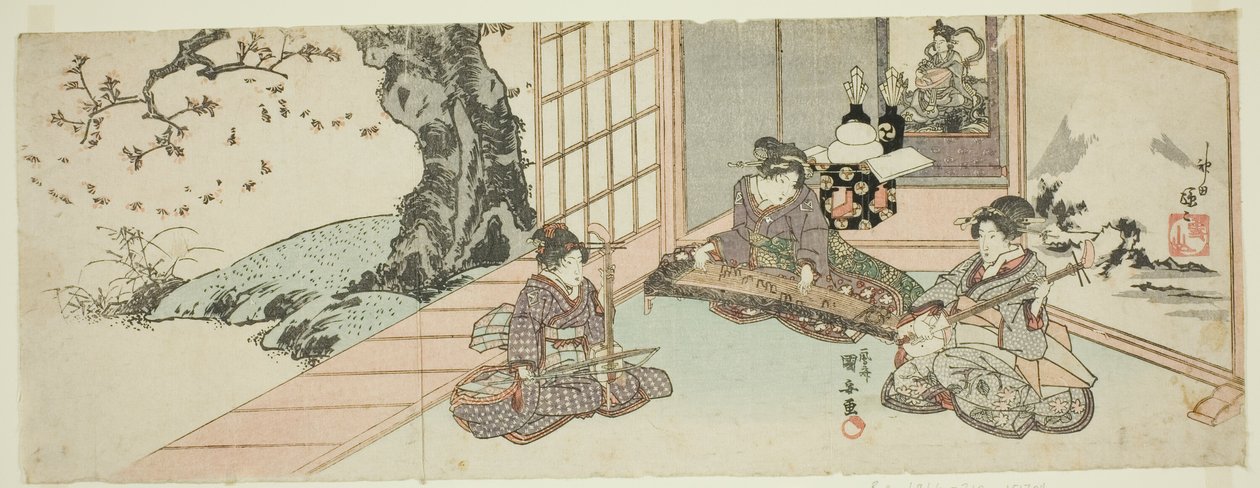 Instrumentos de senhora de Utagawa Kuniyasu