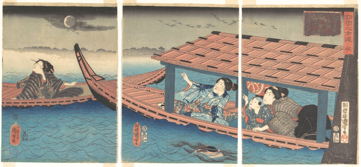Outono, da série «Os Prazeres Femininos das Quatro Estações» de Utagawa Kuniyoshi